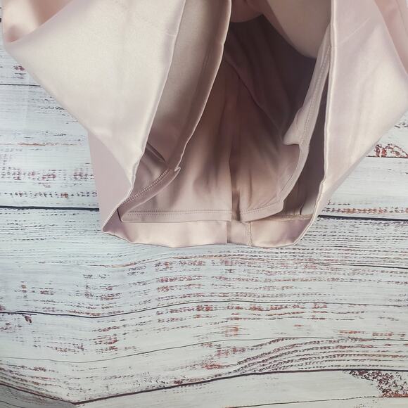 Eliza J One Shoulder Satin Sheath Dress 10 Dusty Rose Glam Event Lux Wedding NWT - Picture 7 of 16